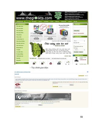 - Tùy chỉnh giao diện:




                         11
 