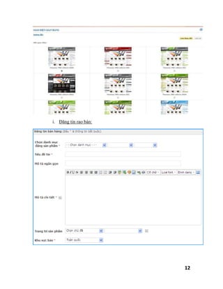 i. Đăng tin rao bán:




                       12
 