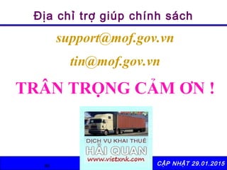 CẬP NHẬT 29.01.201589
support@mof.gov.vn
tin@mof.gov.vn
TRÂN TRỌNG CẢM ƠN !
Địa chỉ trợ giúp chính sách
 