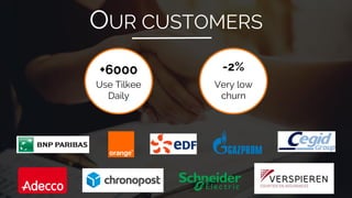 OUR CUSTOMERS
+6000
Use Tilkee
Daily
-2%
Very low
churn
 