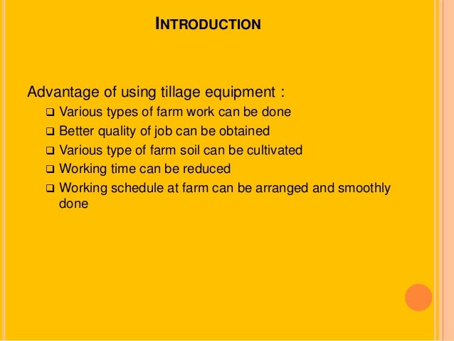 Tillage Tools Their Uses