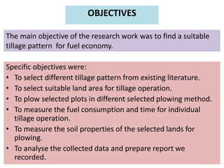 Tillage pattern vs fuel consumption | PPTX