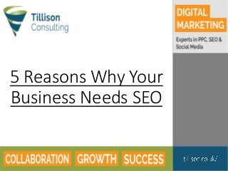 5 Reasons Why Your 
Business Needs SEO 
 