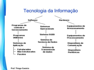 Tecnologia da Informação




   Prof. Thiago Casácio
Prof. Mario Silvestri Filho
 