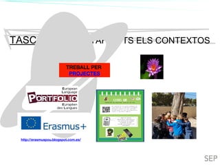 TASCA 4: APROFITAR TOTS ELS CONTEXTOS
TREBALL PER
PROJECTES
TILC
http://erasmuspou.blogspot.com.es/
 