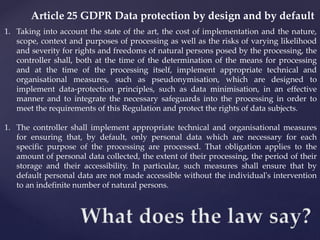 Data protection by design and by default on the blockchain | PPT