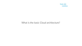 What is the basic Cloud architecture?
 