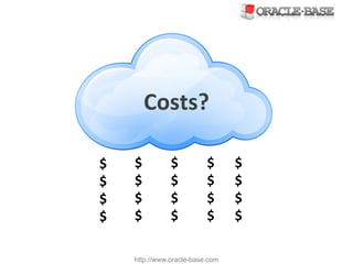 http://www.oracle-base.com
Costs?
$
$
$
$
$
$
$
$
$
$
$
$
$
$
$
$
$
$
$
$
 