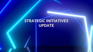 STRATEGIC INITIATIVES
UPDATE
 