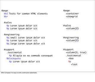 #page                                                       #page
  %h2 Tests for common HTML elements                    ...