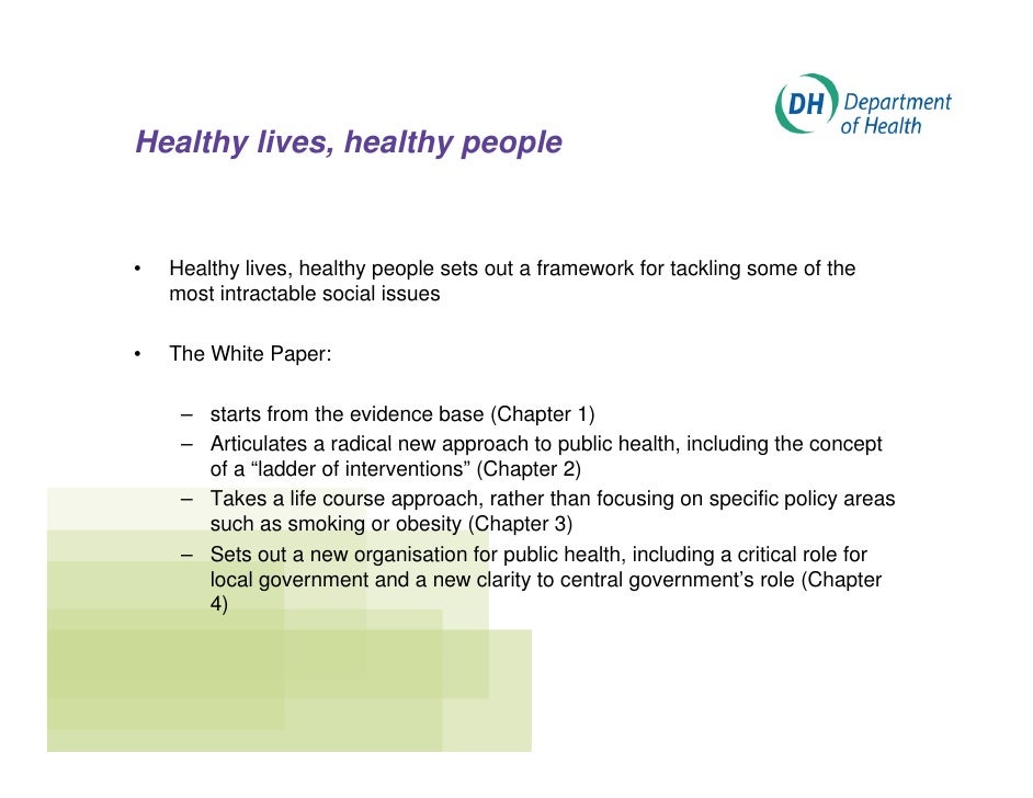 Tim Baxter Healthy lives healthy people Healthy lives healthy people