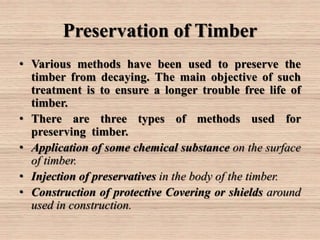 Timber Protection Methods Timber-II | PPTX