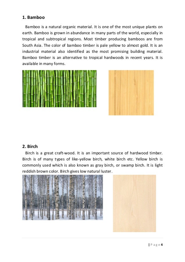 Timber classification and properties