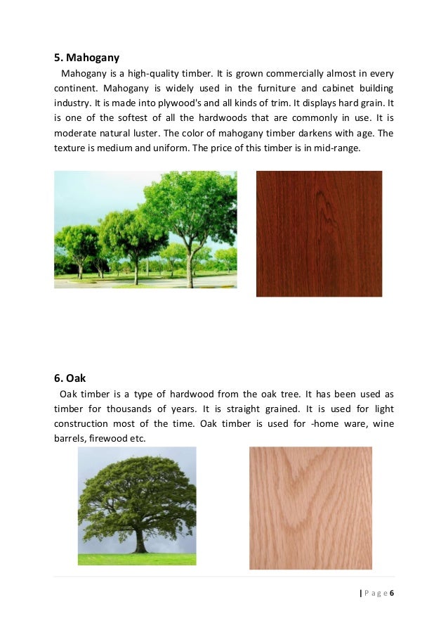 Timber classification and properties