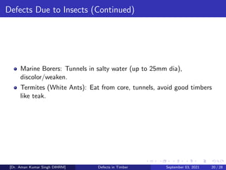 Defects in Timber Understanding Timber Properties, Classification ...