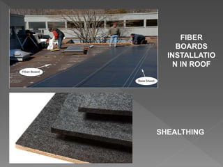 FIBER
BOARDS
INSTALLATIO
N IN ROOF
SHEALTHING
 