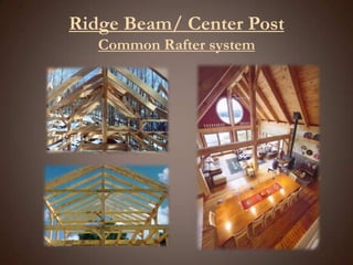Ridge Beam/ Center PostCommon Rafter system