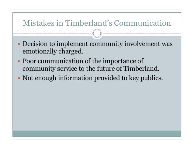 Timberland mission statement picture