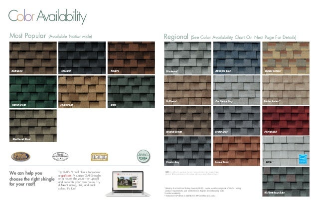Timberline Hd Color Chart