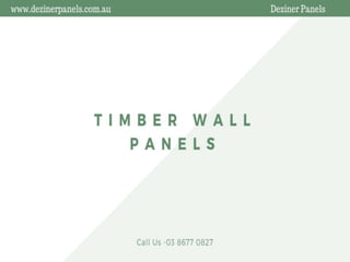 Timber Wall Panels