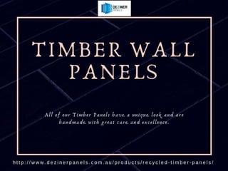 Timber wall panels