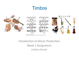 Timbre




Introduction to Music Production
      Week 1 Assignment
         Lindsey Grenet
 