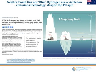 9
Neither Fossil Gas nor ‘Blue’ Hydrogen are a viable low
emissions technology, despite the PR spin
Source: https://ieefa.org/ieefa-volkswagen-lied-
about-emissions-from-their-vehicles-and-the-gas-
industry-is-also-lying-about-their-emissions/
 