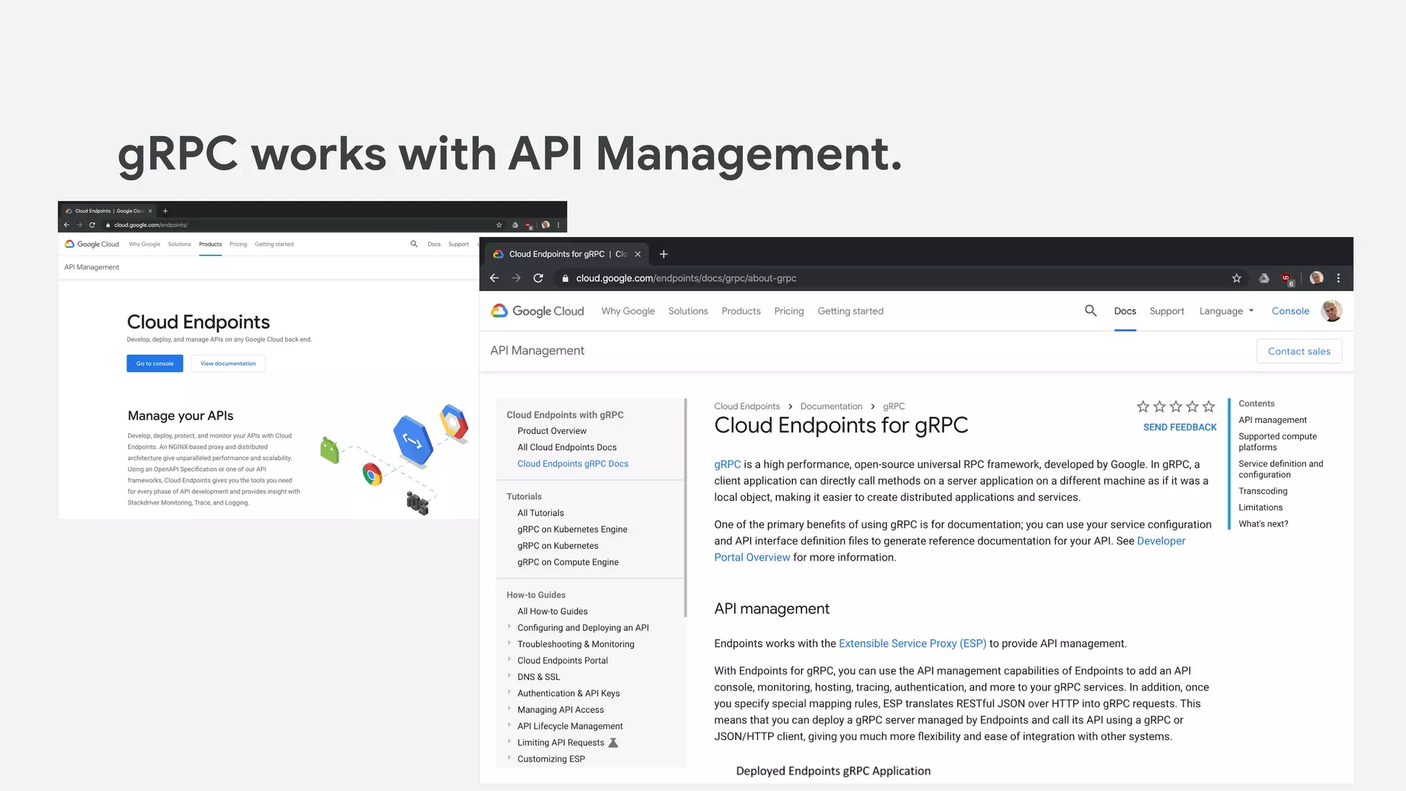 gRPC works with API Management.
 