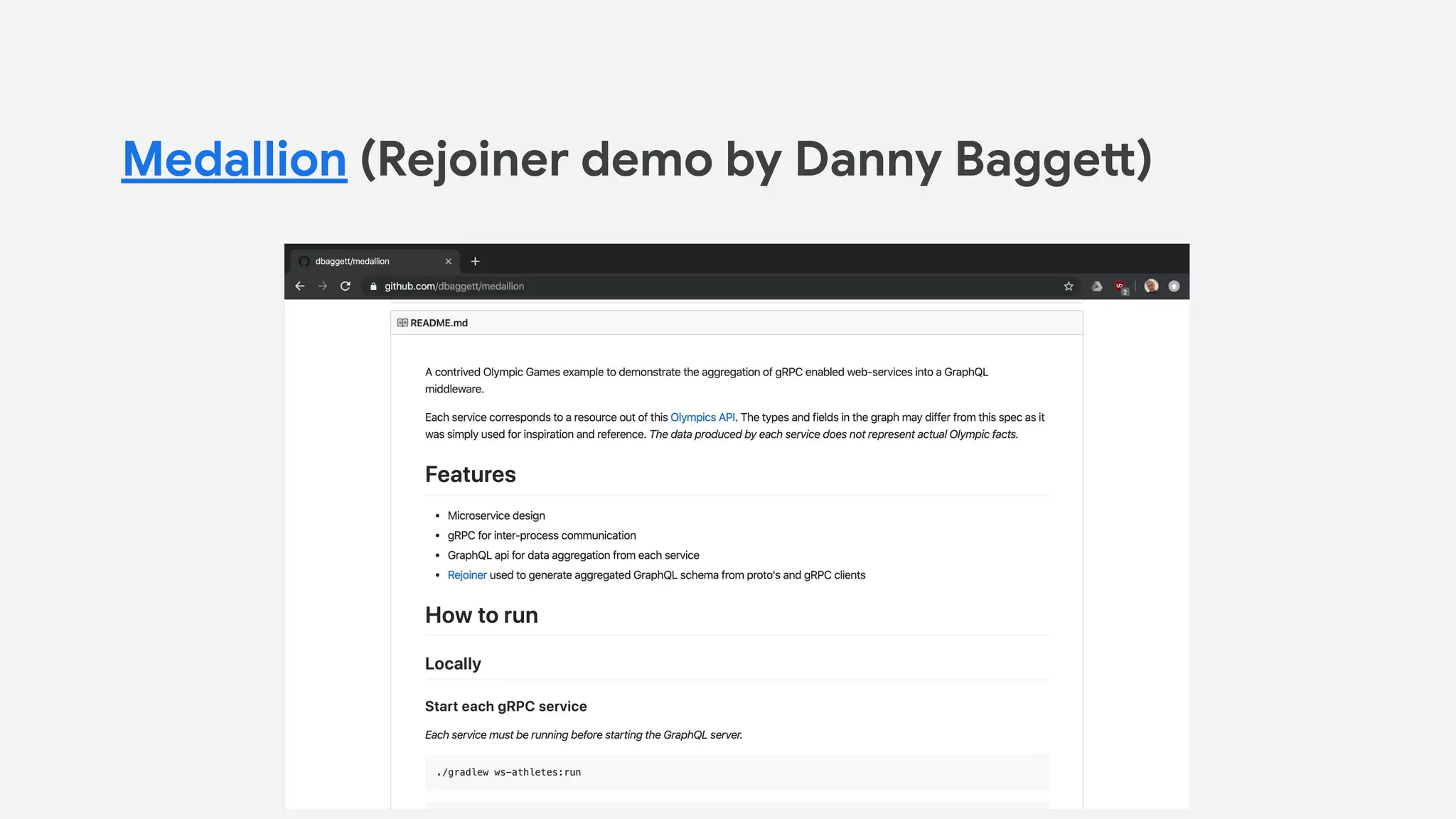 Medallion (Rejoiner demo by Danny Baggett)
 