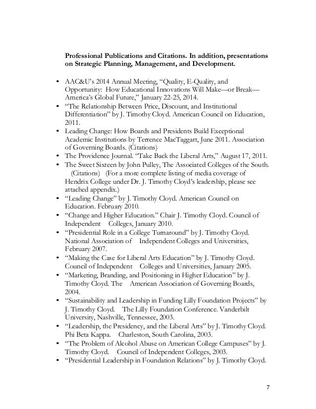 tim cloyd s cv and resume