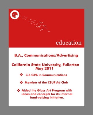 




                    e uain
                    d cto

 BA , o
  . .C mmu i t n / d e t ig
          nc i sA v ri n
            ao          s

C lo naSaeU ie s y F l ro
 ai r i tt nv ri , ul tn
   f            t     e
         Ma 2 1
           y 01
      35GP i C mmu i t n
       .  An o    nc i s
                    ao

     Me e o teC U A Cu
       mb r fh S F d lb

    A d dteGls A t r g a wi
     ie h     a s r Po r m th
    ie s n c n e t fr t itr a
    d a a d o c p s o i ne n l
                       s
         fn -as giiaie
         u d r i n nt t .
                i    i v
 