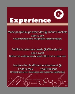 3

Expe i nc
    re e
Mae e p l g eey a @ Jh n R ces
 d po l a h vrdy o n y okt
       e u
           20-07
            0520
  C s mesoe mymai t e ecu d s n
   ut rl d i g ai kt p ei s
     o    v     n v    h     g



 Fll cs mes ed @ Oi G re
 u ld ut rne s
  ﬁe   o          le ad n
                   v
         20-08
         07 0
            2
B lv meed ssu &sl rﬁss o a es ts
 eee ,n l so p a d e l in t n ayak
  i      e      a    l


  I p e fn e i t ni n n @
  n i au & ﬃc n evo met
   sr        e    r
    C dr re
     e aCek    20-rsn
               08Peet
 O cet t sr ri les n cs me stfco
  r s ae ev t i sad ut raiat n
   h r     e men       o     s i
 