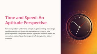 Mastering Time and Speed Concepts for Aptitude Success | PPTX