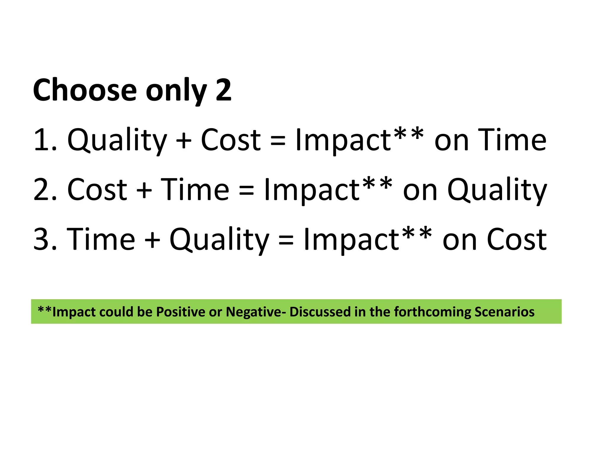 Time cost-quality model | PPTX