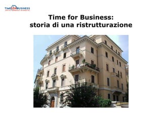 Time for Business: storia di una ristrutturazione 