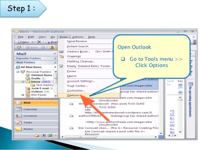 How to change time format in outlook