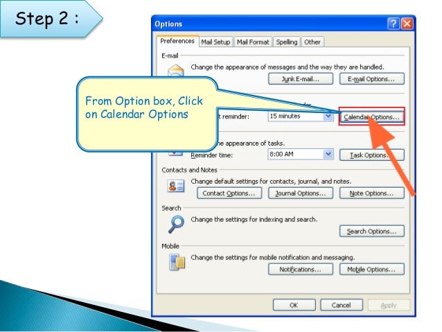 How to change time format in outlook
