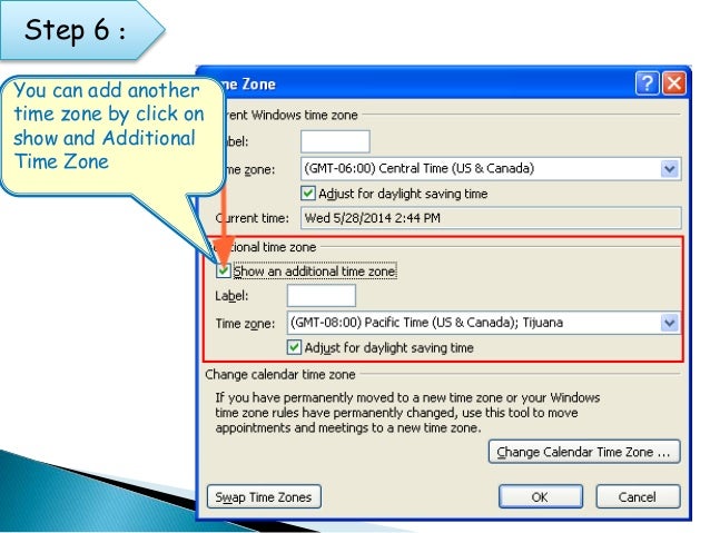 How to change time format in outlook