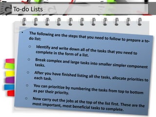 To-do Lists
 