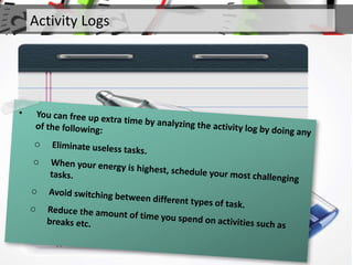 Activity Logs
 