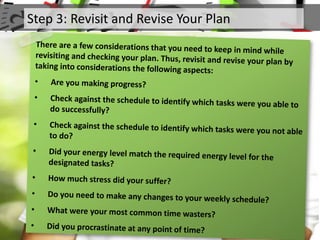 Step 3: Revisit and Revise Your Plan
 