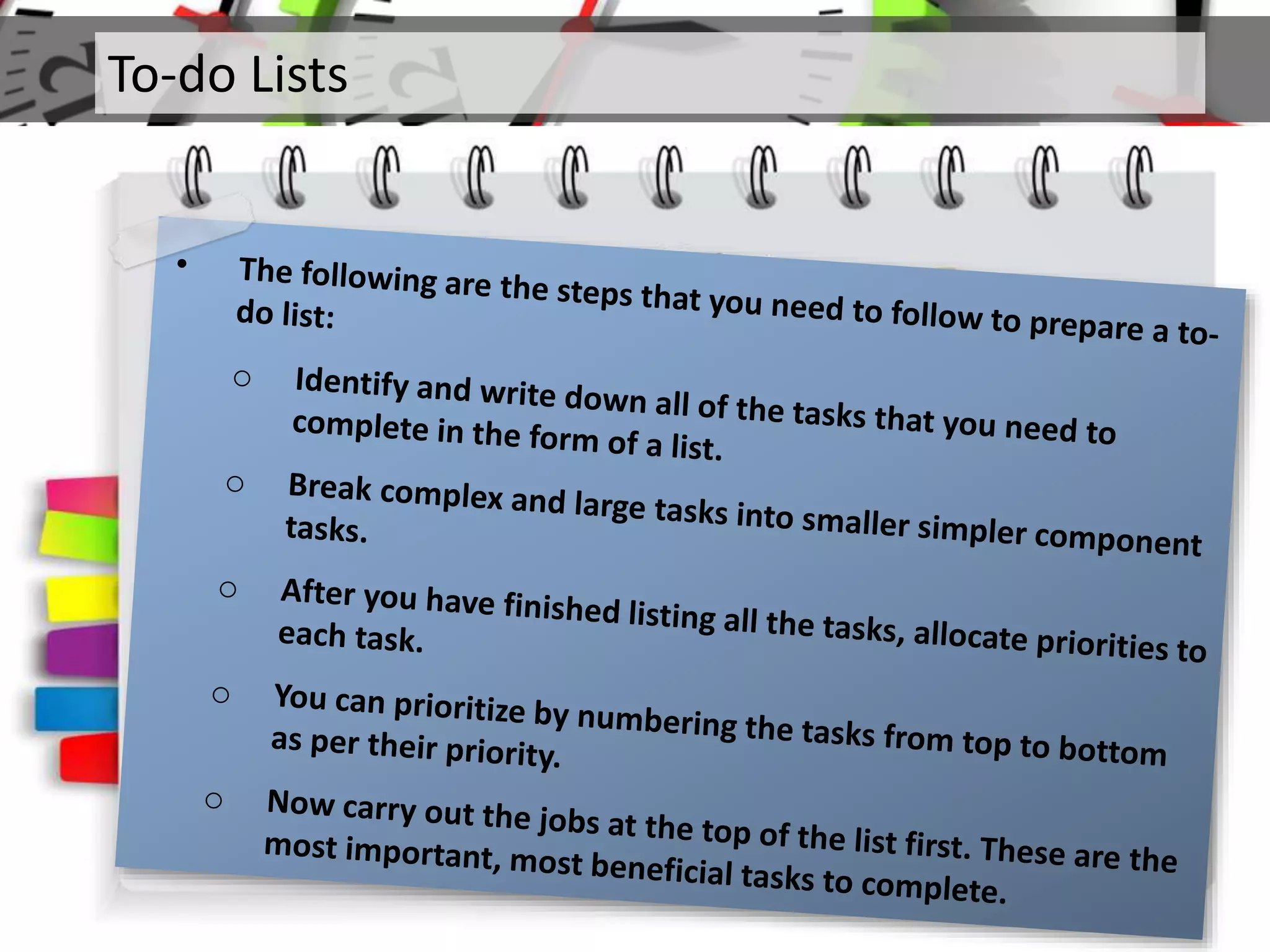 To-do Lists
 