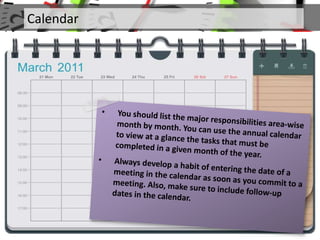 Calendar
 