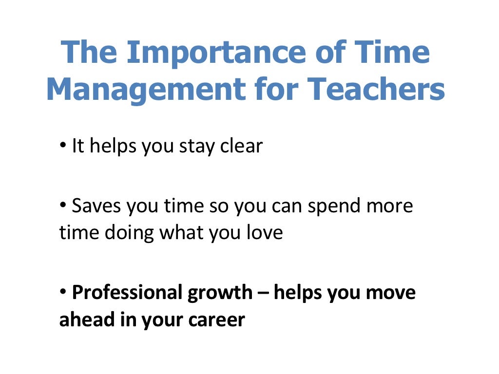 Time Management For Teachers