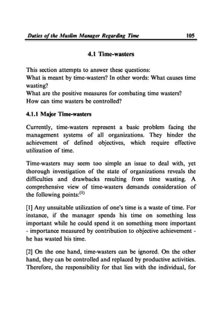 Time Management From Islamic And Administrative Perspective