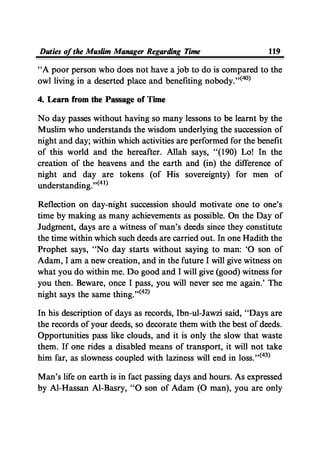 Time Management From Islamic And Administrative Perspective