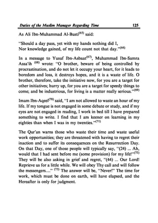 Time Management From Islamic And Administrative Perspective