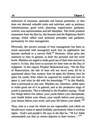 Time Management From Islamic And Administrative Perspective