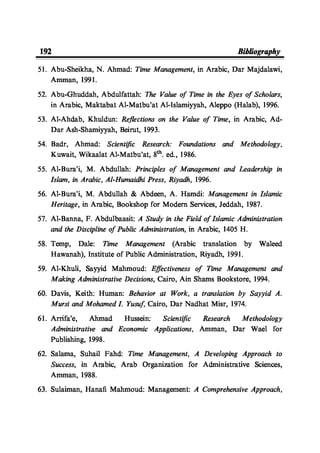 Time Management From Islamic And Administrative Perspective