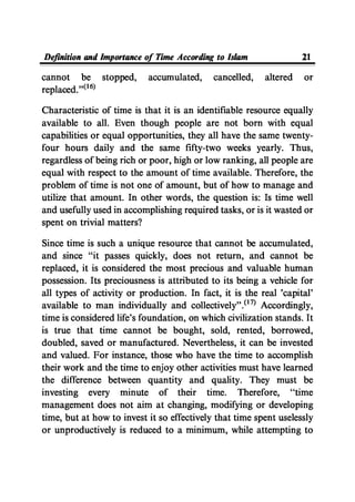 Time Management From Islamic And Administrative Perspective